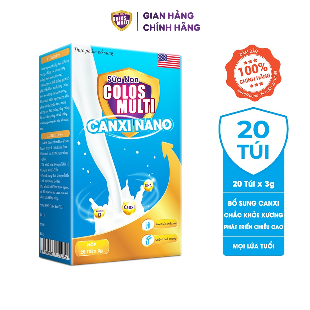 Combo toàn diện Colosmulti Pedia 352g, Colosmulti 100 Plus 135g và Colosmulti Canxi Nano 60g