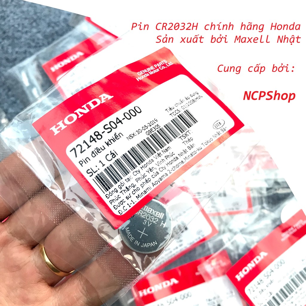 ✅ Pin smartkey ô tô xe máy CR2032H chính hãng Honda, dùng cho chìa SH VIỆT, SH MODE, AB, LEAD, VISION, VARIO, NVX... ✅