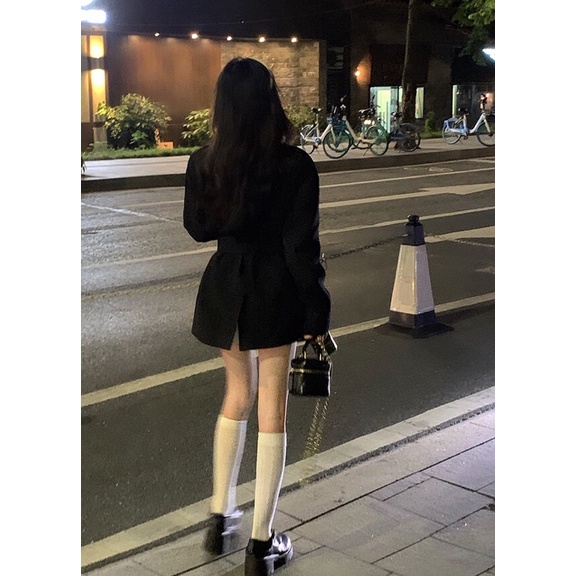 TKLIHN Set váy DẠ tiểu thư ULZZANG mix Áo sơ mi hot trend 2022