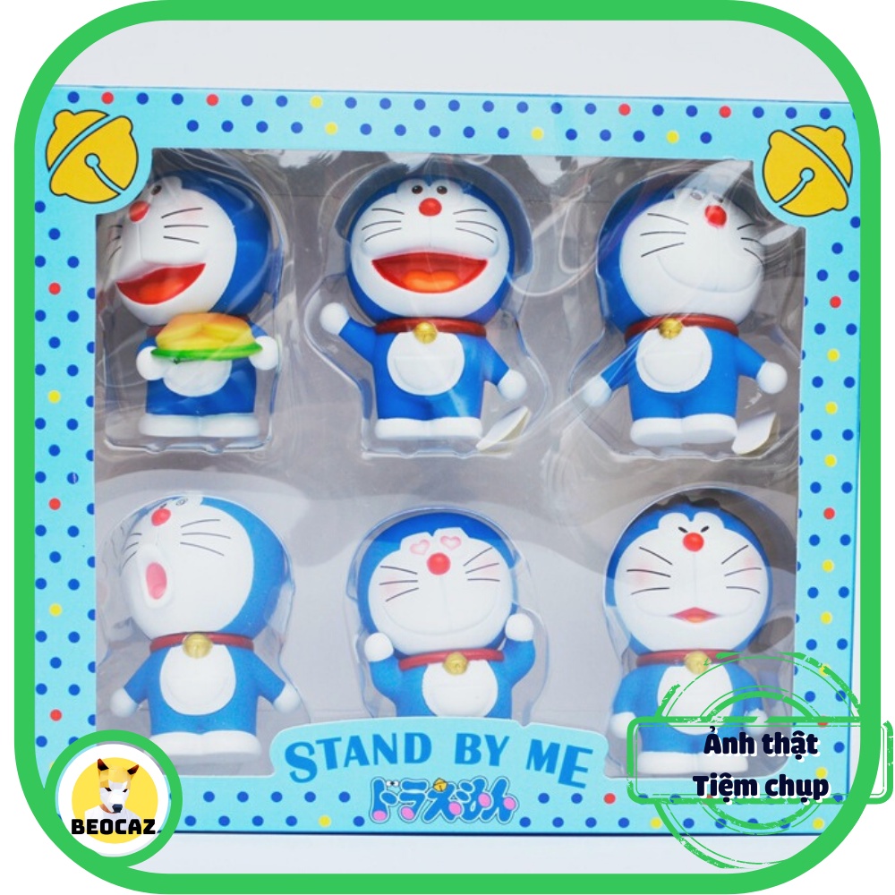 Hộp 6 mô hình Doraemon bé Mon Mèo Ú Mèo Máy Doremon Stand by Me dễ thương biểu cảm quà tặng 7cm Đồ chơi Full Box Beocaz