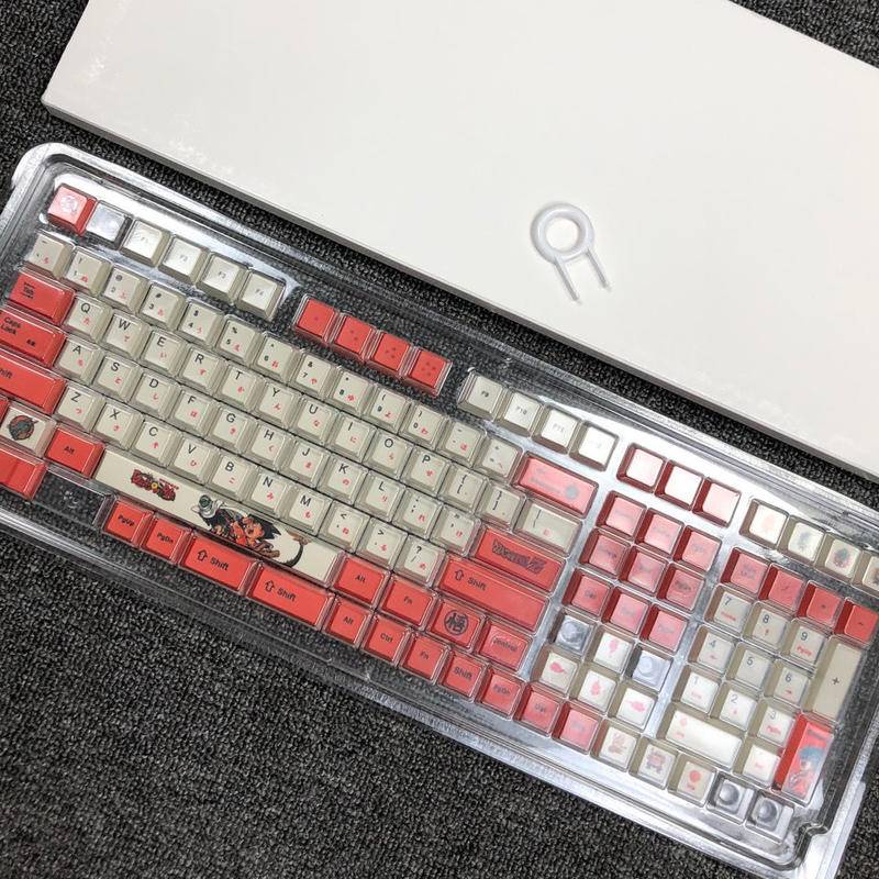 Bàn Phím Cơ Akko980ikbc 61 / 64 / 104 / 108 Họa Tiết Dragon Ball Màu Đen Chất Lượng Cao