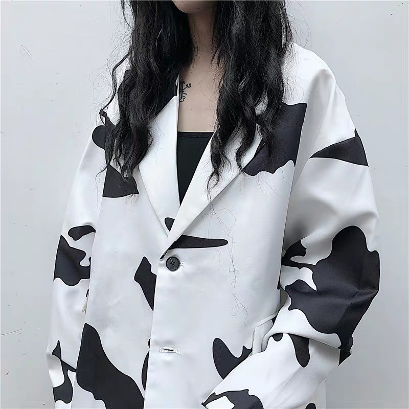 Áo khoác vest blazer bò sữa RUBY HOUSE86  from chuẩn rộng unisex nam nữ mặc được, vải 5d ko nhòe