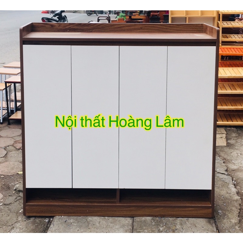 Tủ giầy 4 cánh gỗ công nghiệp cỡ to cao 120cm