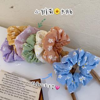 Dây buộc tóc Scrunchies cotton hình hoa cúc xinh xắn 7 màu tùy chọn