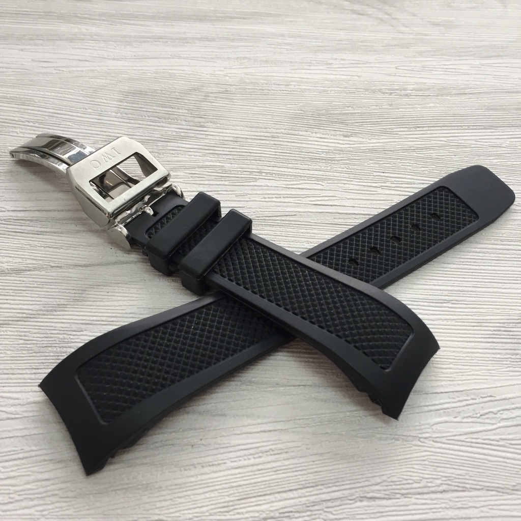 Phù Hợp Dây Đeo Đồng Hồ Bằng Cao Su Silicon Tự Nhiên Chống Thấm Nước Và Mồ Hôi 22mm Cho Iwc