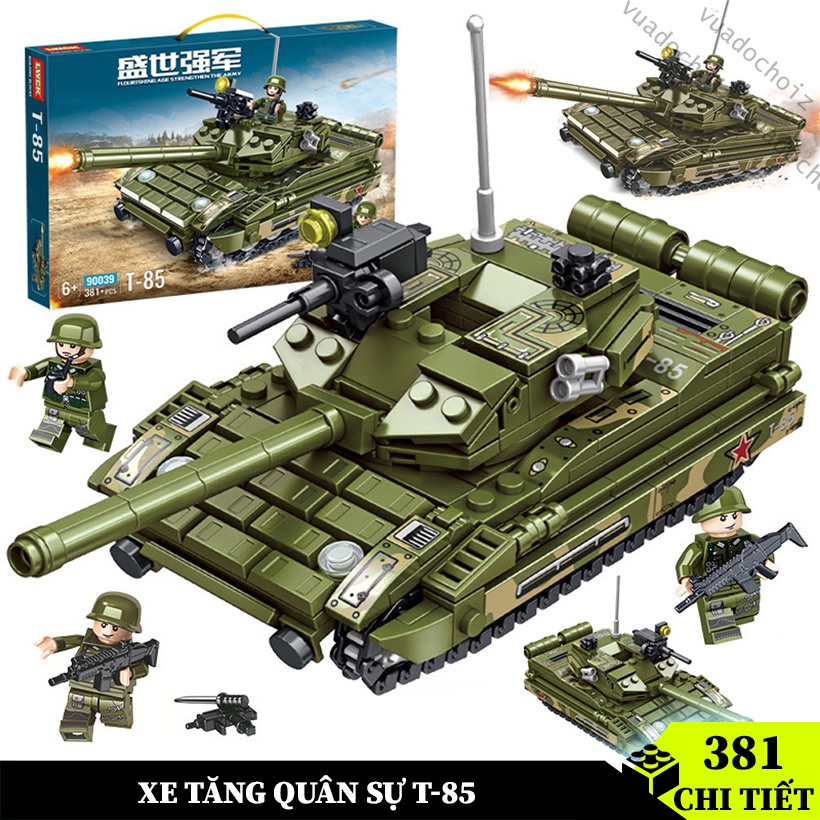 Đồ chơi Lego Xe Tăng XT381, lego xe quân sự bọc thép đồ chơi lắp ráp cho bé