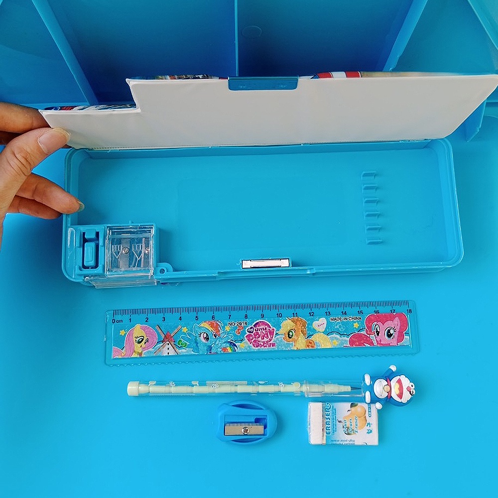 SET Dụng cụ học tập 5 MÓN cho bé: ( hộp bút+bút chì+thước kẻ +gọt+tẩy)