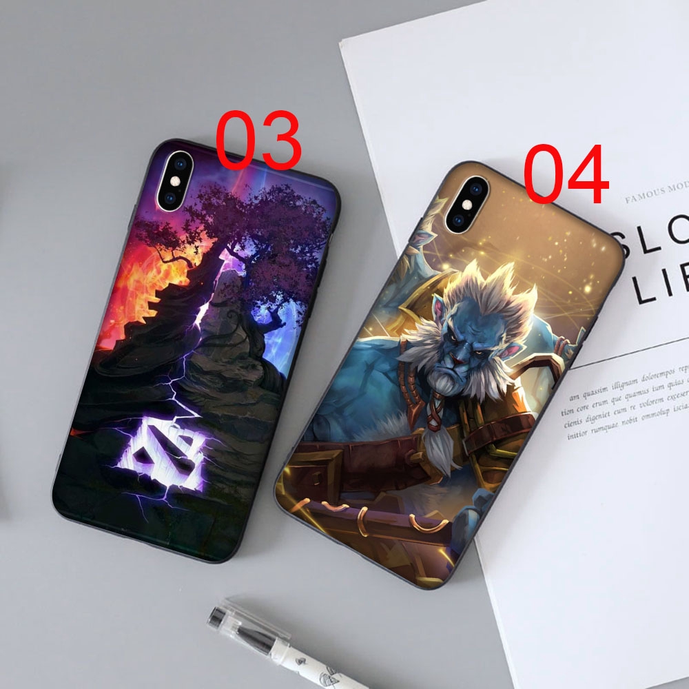 Ốp điện thoại mềm đen hình Dota 2 cho iPhone 5 5s 6 6s Plus 7 8 SE