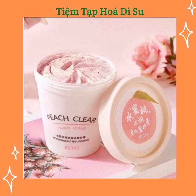 Tẩy da chết body đào HEYXI cho làn da siêu mịn màng, dưỡng ẩm và làm sáng da