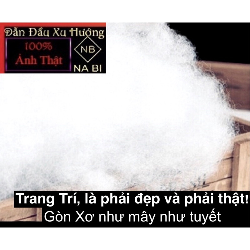 Bông gòn 100gr 200gr trang trí nhồi gối giả tuyết làm mây giả bông gòn xơ xoắn 3 chiều chụp studio nhồi gấu bông giá rẻ