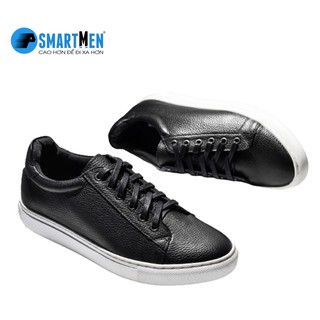 Giày Thể thao nam SMARTMEN tăng chiều cao da bò GD1-06 Đen