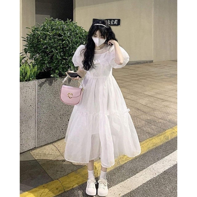 Váy tiểu thư nơ ngực TC12