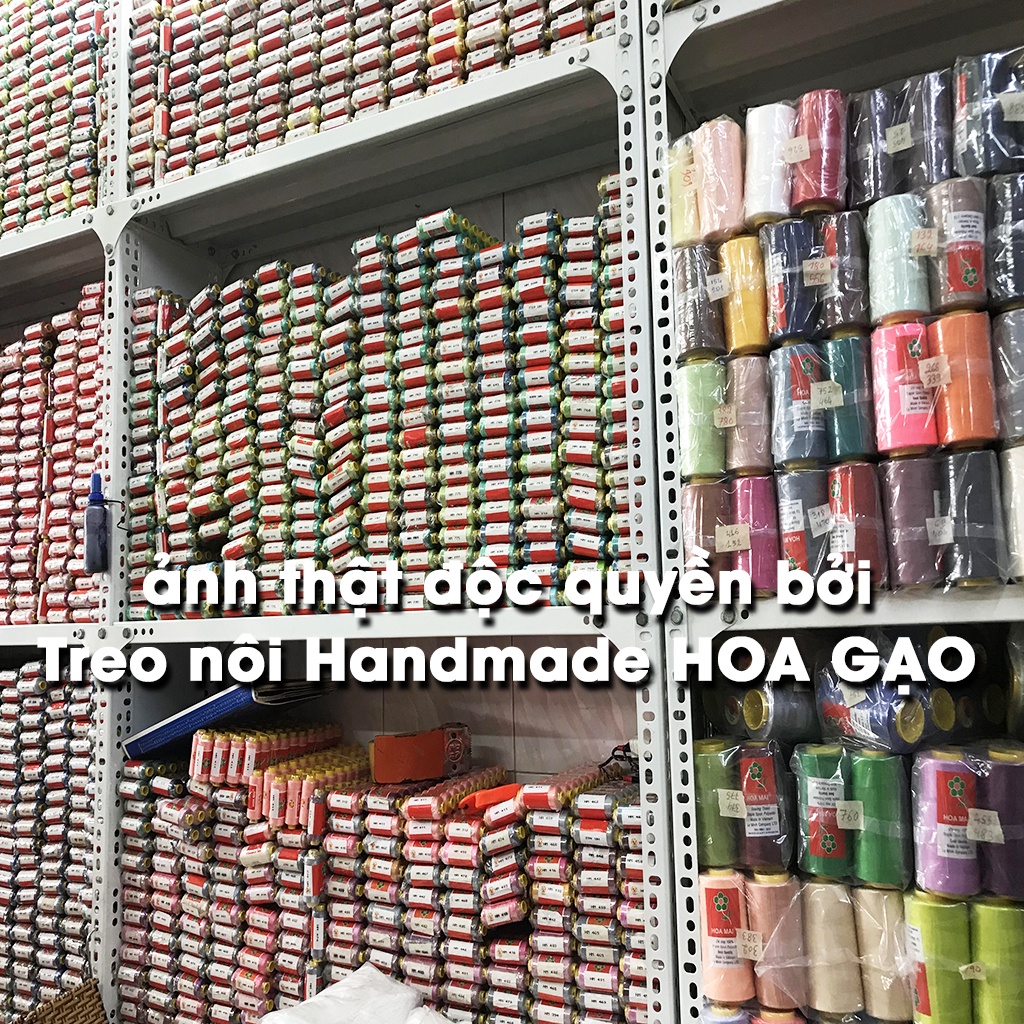 Chỉ may quần áo, chỉ may công nghiệp vĩ 10 ống HOA MAI GCH4L phụ liệu may mặc chỉ khâu chỉ may nhiều màu