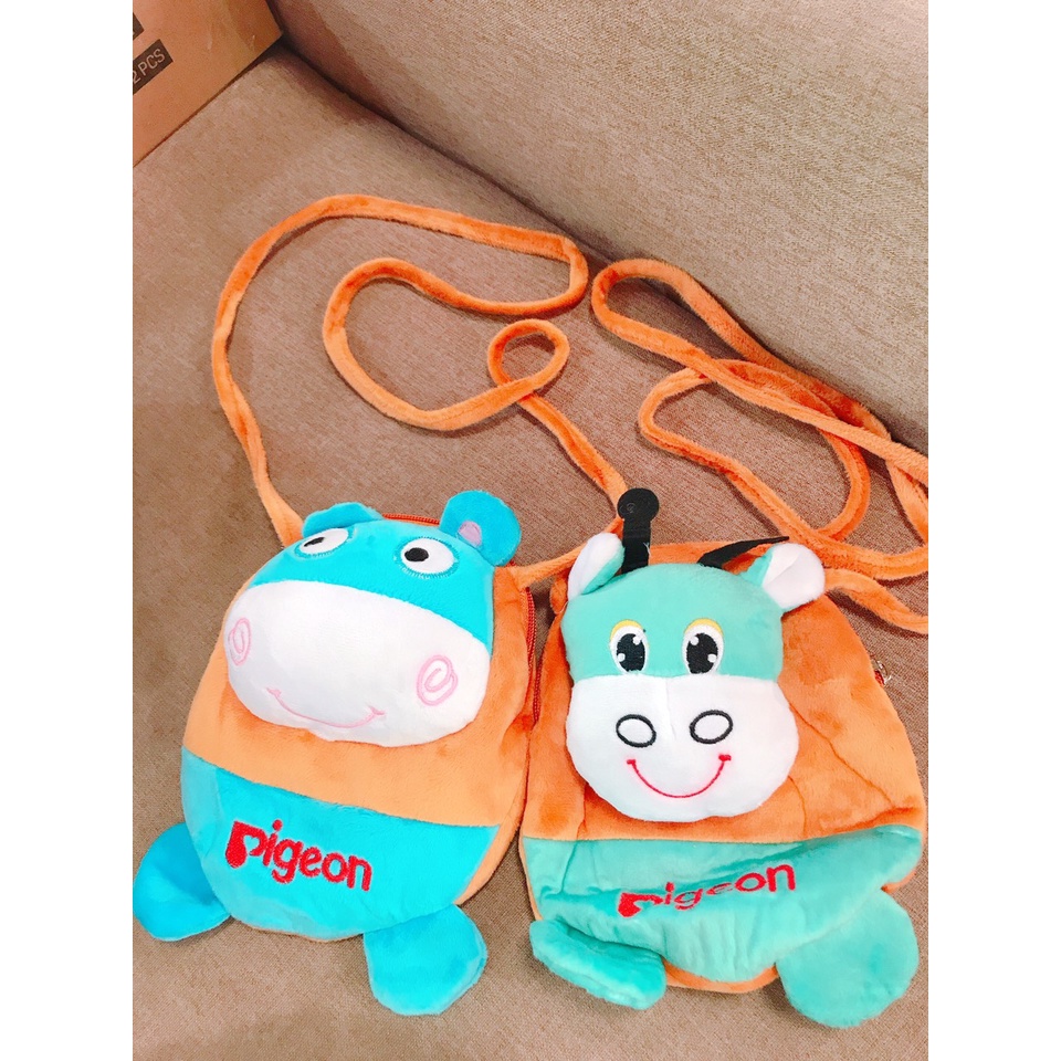 Túi đeo chéo hình gấu bông mini dễ thương có dây đeo tùy chỉnh cho bé gái