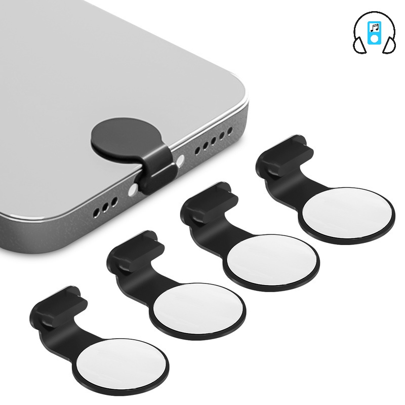 Nắp Silicone Mềm Hai Mặt Dán Ổ Cắm Điện Thoại Chống Thất Lạc