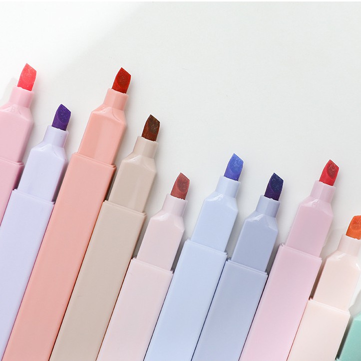 [Mã LIFEBOOK1 giảm 30K đơn 150K] Bộ Bút Highlight Morandi Màu Pastel Cream Color Mẫu Mới 2021