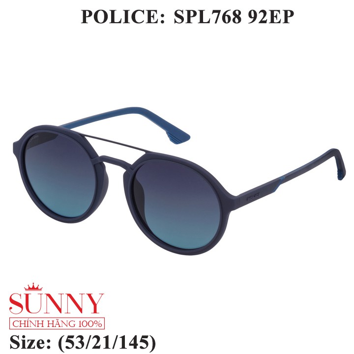 Kính mát chính hãng Police SPL768 màu sắc thời trang, thiết kế dễ đeo bảo vệ mắt