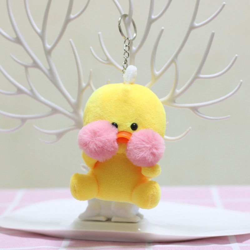 Móc Khóa Vịt Nhồi Bông Màu Vàng Dễ Thương