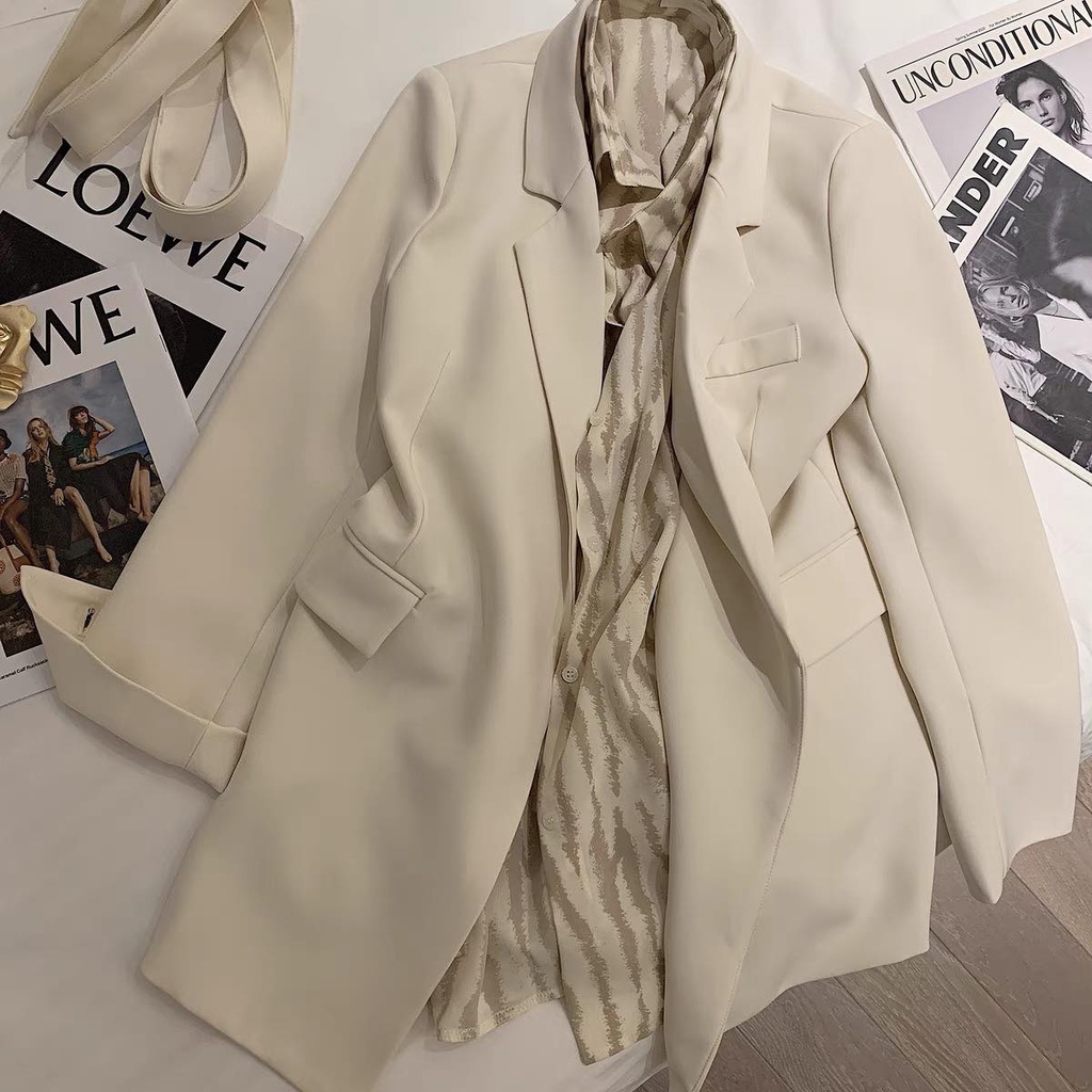 I.CHIC - Áo Vest VE010 dáng dài có đai thắt sang chảnh