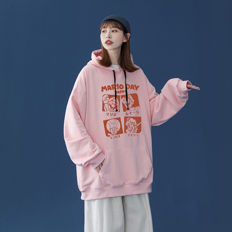 Áo sweater IFNICEFUTURE dài tay dáng rộng phong cách mùa xuân sành điệu cho nam nữ