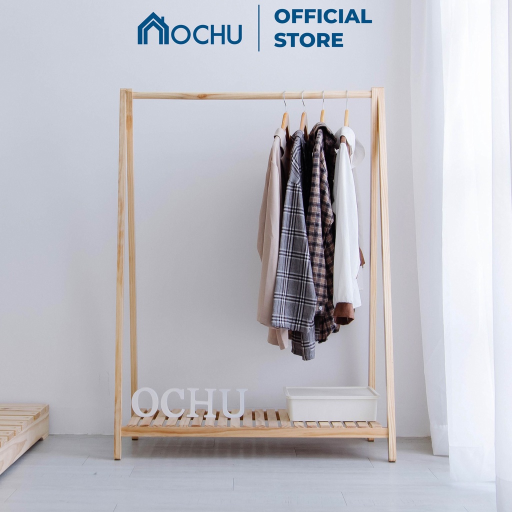 Giá treo quần áo đồ lắp ráp đa năng OCHU Sào Gỗ A HANGER 1FL Nội thất thông minh decor phòng ngủ