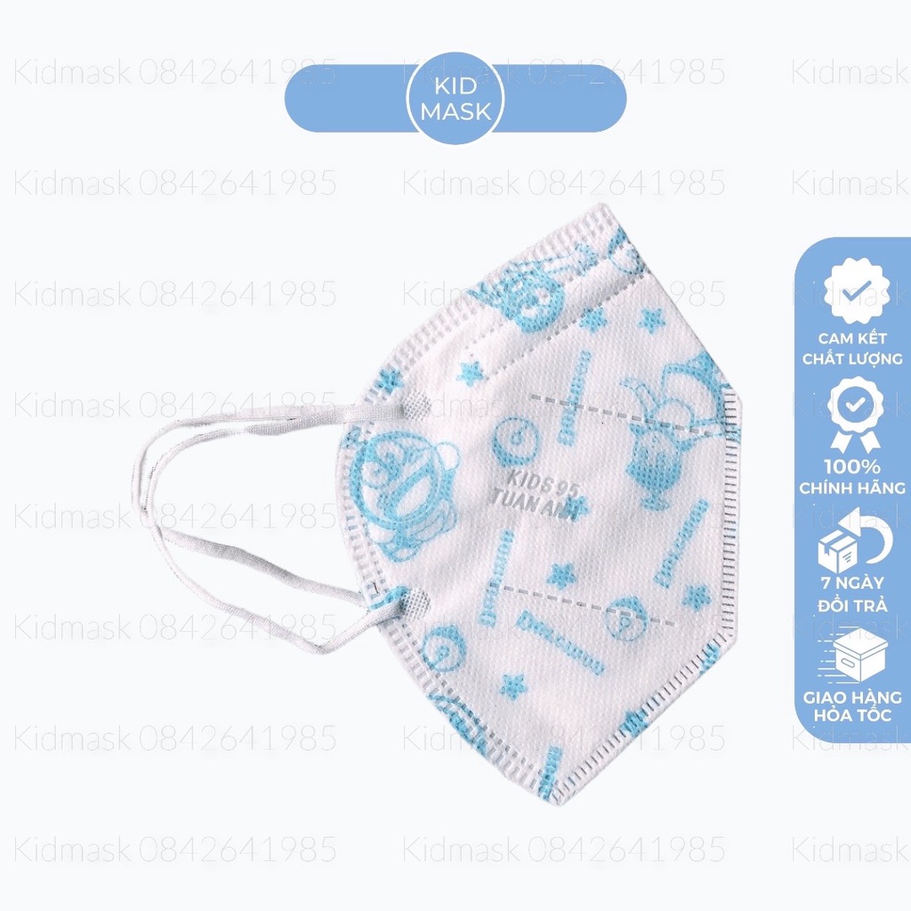 Khẩu trang 5D Trẻ Em  Khẩu Trang TM95 Kid Cho Bé Từ 5 Đến 12 Tuổi Mix Hình Kháng Khuẩn- Ngăn Bụi