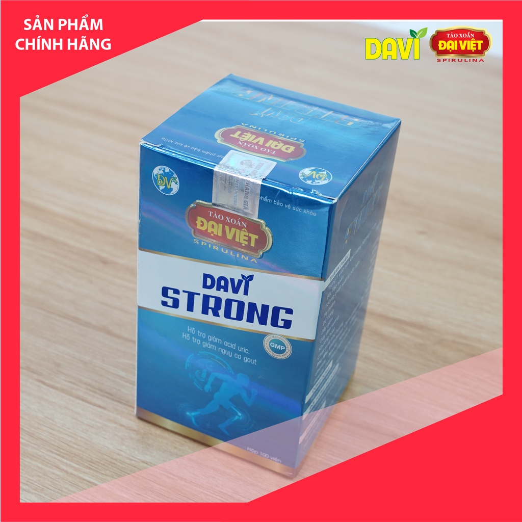 Tảo Xoắn Spirulina Đại Việt Davi Strong Hỗ Trợ Giảm Nguy Cơ Gout - DV30