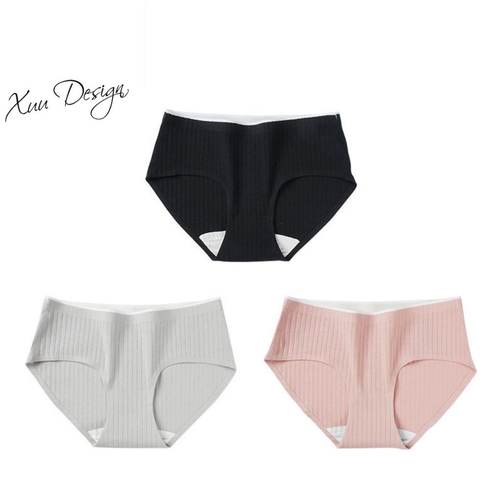 Quần lót nữ gân tăm mềm mại, không viền không đường may kháng khuẩn siêu tốt Xuu design QS01 | BigBuy360 - bigbuy360.vn