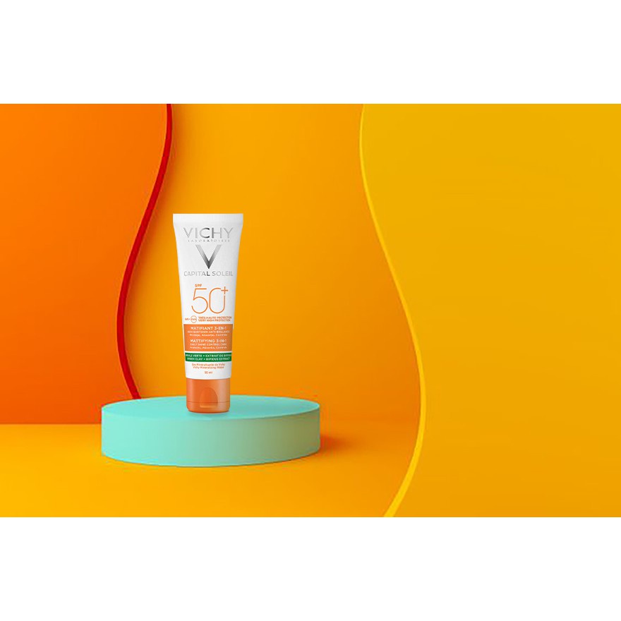 Kem Chống Nắng Không Gây Nhờn Rít Không Màu SPF50 Vichy Capital Soleil 50ml