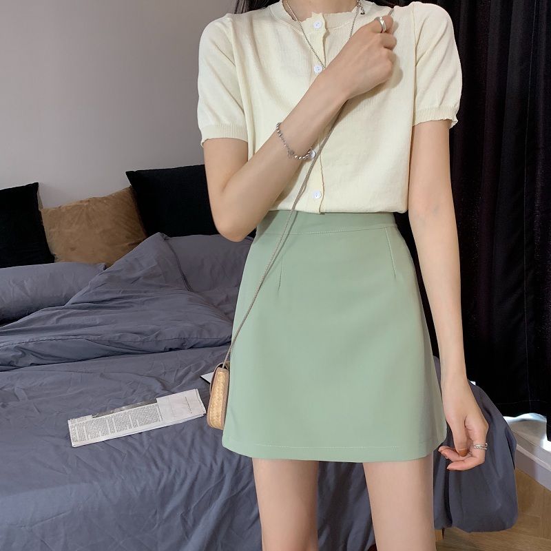 Chân Váy Ôm Ngắn Kiểu Chữ A Thời Trang Hàn Quốc 2021 Cho Nữ váy chân váy chữ a váy chữ a chân váy chữ a
