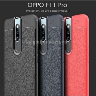 Ốp lưng oppo f11 pro silicon giả da chống sốc auto focus