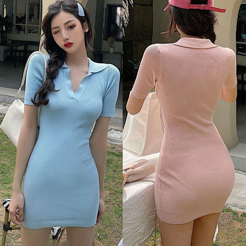 Đầm Dệt Kim Cổ Tim Form Ôm Tôn Dáng Gợi Cảm Cho Nữ