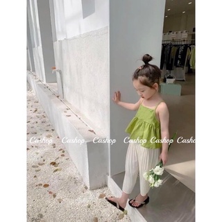 Xả set cốm 2 dây quần dập ly bé gái