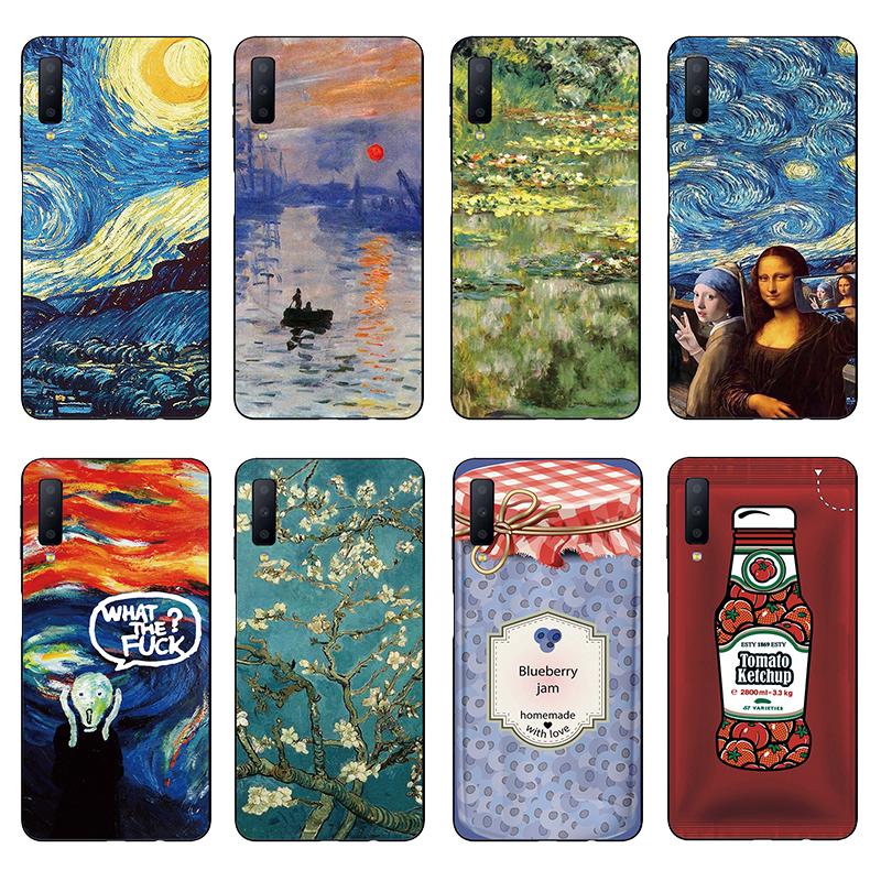 Ốp Lưng TPU Mềm In Hình Tranh Vẽ Của Họa Sĩ Van Gogh Cho Samsung Galaxy A7 2018 / A75