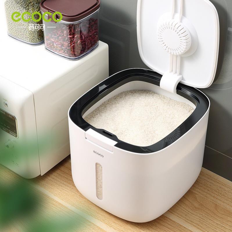 Thùng Đựng Gạo Ecoco Thùng Gạo Thông Minh Hàng Cao Cấp Dung Tích 10kg ken.smartfamily