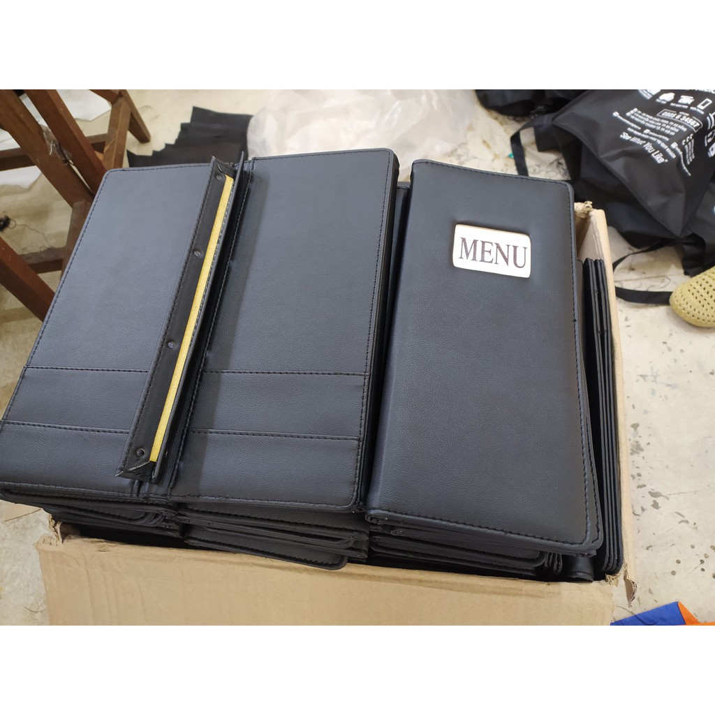 CUỐN MENU - QUYỂN MENU - BÌA DA CAO CẤP 29.5 x 12.5, Ruột giấy