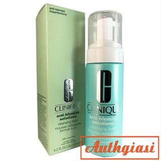 Sữa rửa mặt Clinique Anti-Blemish Solution Cleansing Foam tự tạo bọt da dầu giảm mụn 125ml