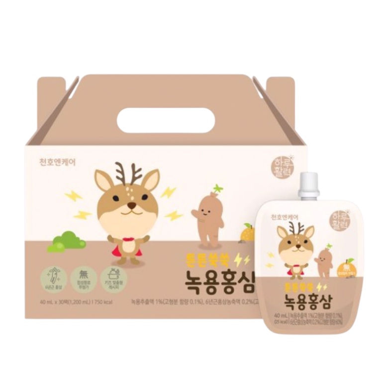 Nước Uống Hồng Sâm Và Nhung Hươu Chunho Ncare - Cho Trẻ Em Từ 2 - 10 Tuổi | Xù Korea