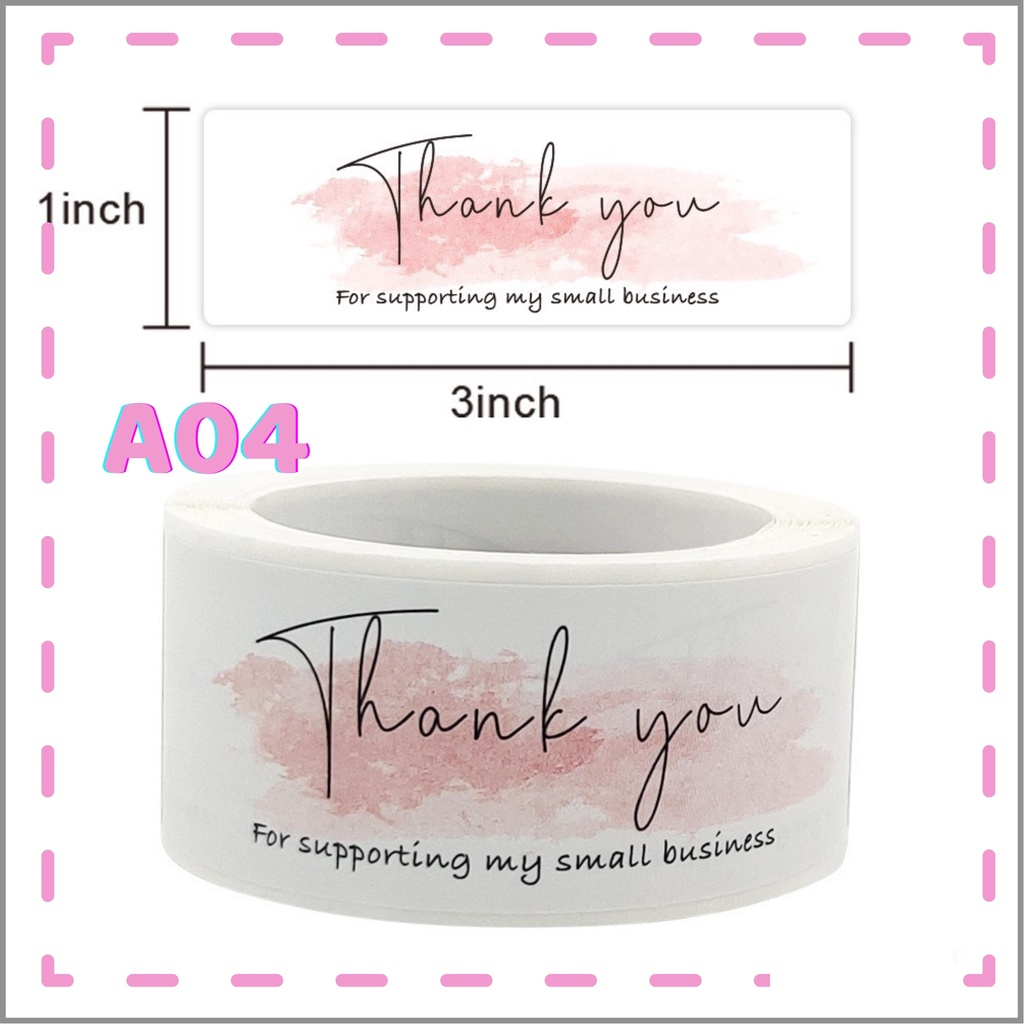 Set 500 Tem Thank You - Sticker Cám ơn gói hàng mẫu 2