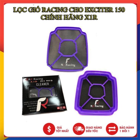 LỌC GIÓ RACING CHO EXCITER 150/  EXCITER 135 CHÍNH HÃNG X1R