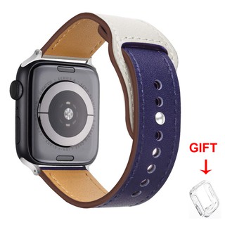 Dây Đeo Bằng Da Thật Cho Đồng Hồ Thông Minh Apple Watch Series 6 / Se / 5 / 4 / 3 / 2 / 1 Iwatch 38mm 40mm 42mm 44mm