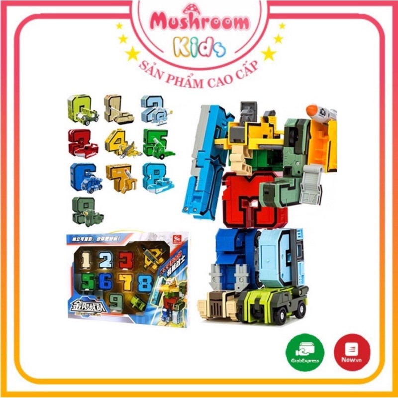 Đồ Chơi Robot Biến Hình Từ Những Con Số Và Dấu Dành Cho Bé