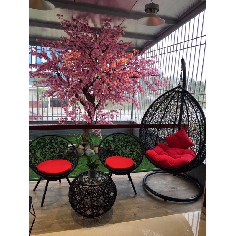 Xích Đu Mây Nhựa Giọt Nước Trong Nhà Và Sân Vườn