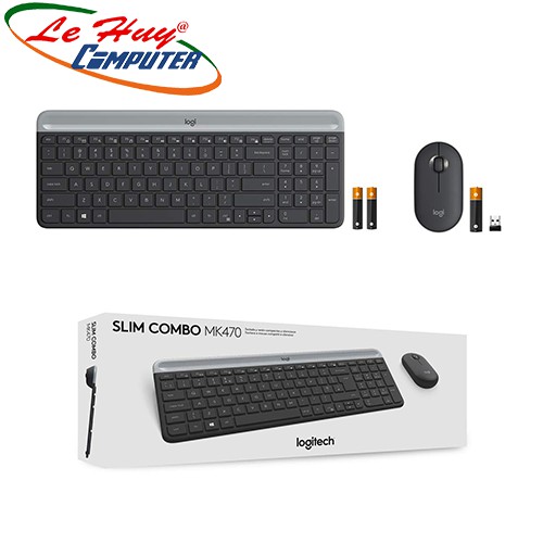 Bộ bàn phím và chuột không dây Logitech MK470