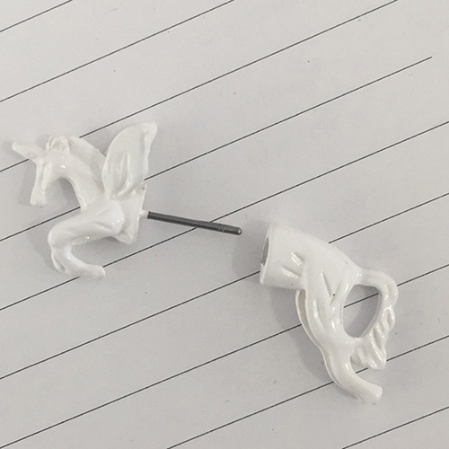 Bông tai hợp kim hình ngựa Unicorn