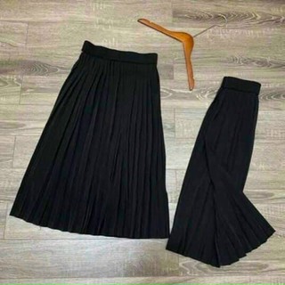 Chân váy xếp ly dáng dài hot hit