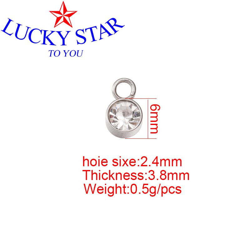 Nguyên liệu phụ kiện tự làm đồ trang sức thủ công tạo hình sáng tạo - Hạt Đá Màu Inox