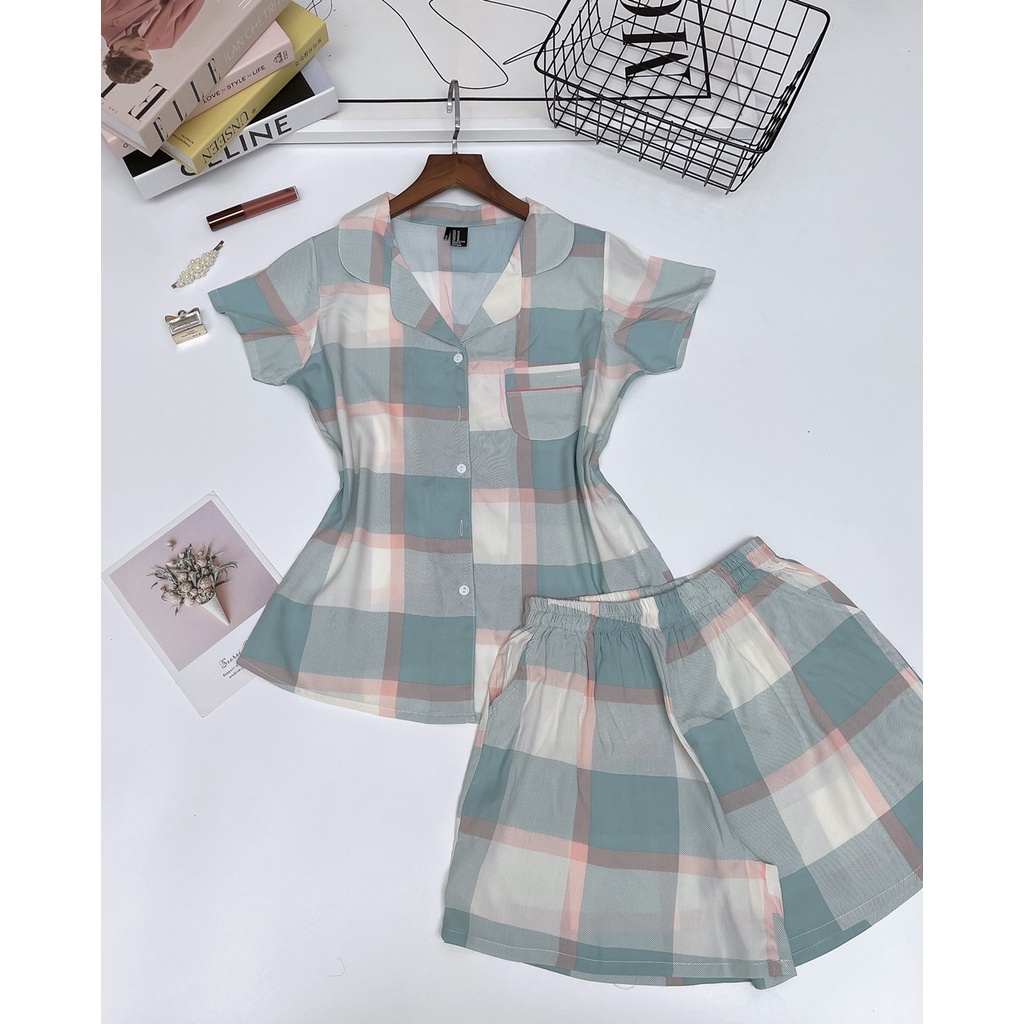 Pijama đùi chất tole lanh hàng VNXK