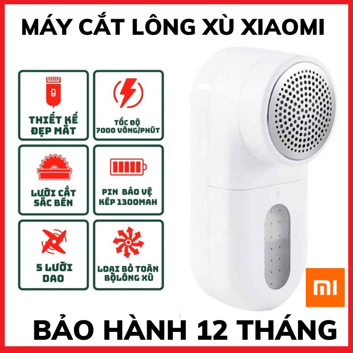Máy cắt lông xù quần áo Xiaomi Mijia - Máy cắt xơ vải Xiaomi công nghệ mới với 5 lưỡi dao cắt nhanh chóng
