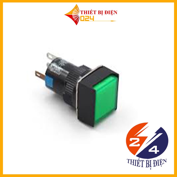 Nút Nhấn Đề Vuông 24VDC AL6 - A Nhấn Giữ Có Đèn Nhiều Màu